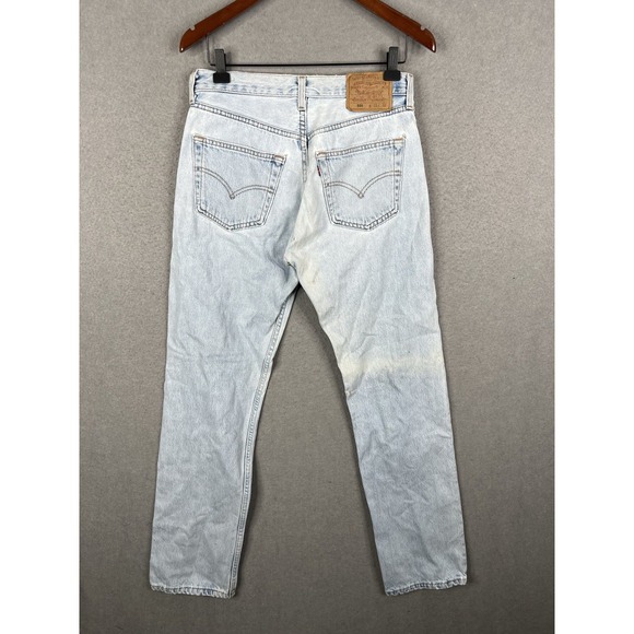Vintage 90s Levi's 501 Straight Leg Jeans 31x32 Made in USA Flaws - Picture 1 of 16